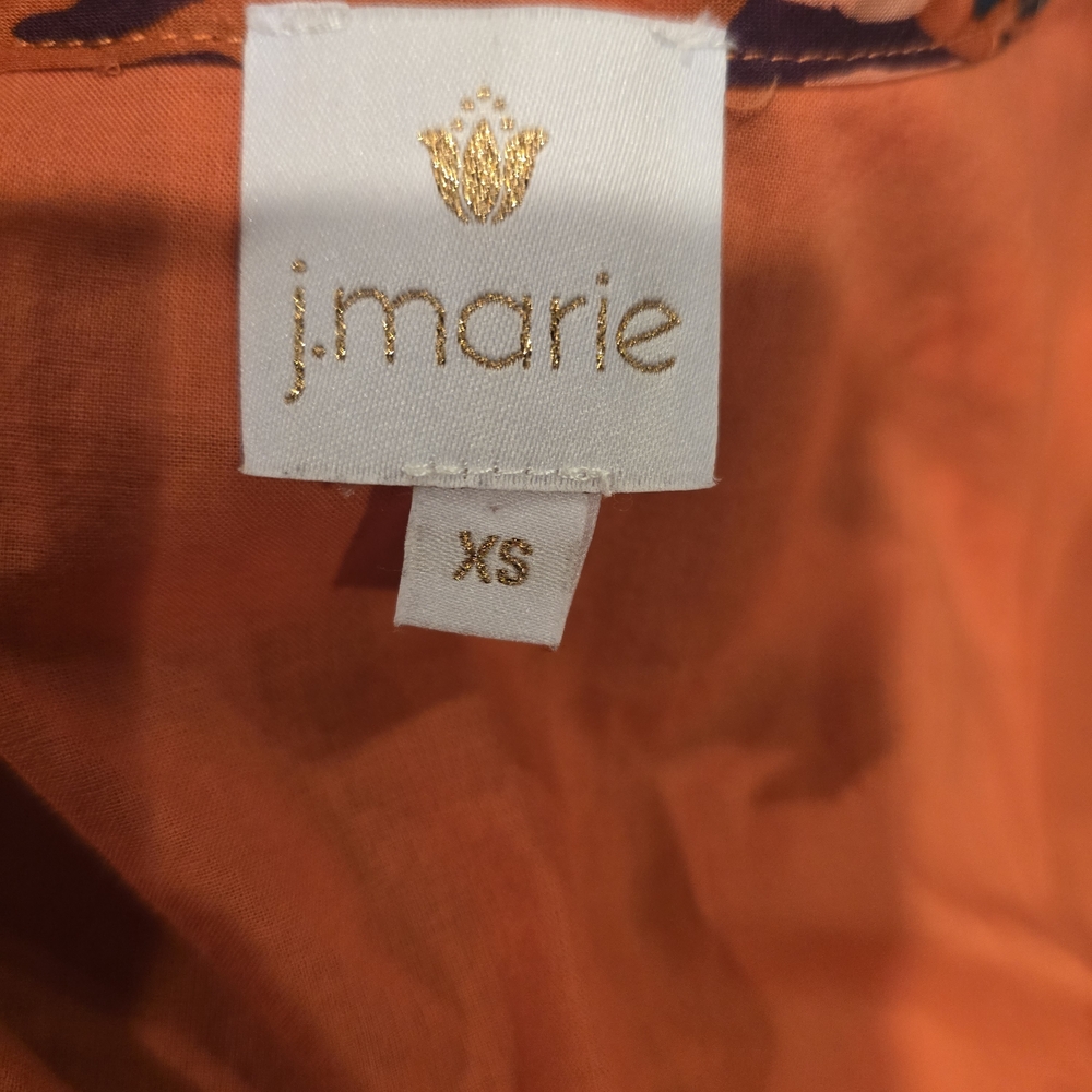 J. Marie Vibrant Multi-Color Patchwork Blouse Xs - image 5